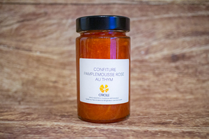 confiture pamplemousse rose au thym 230g BIO
