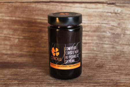 confiture cerise noire et poivre de Sichuan 230 g 