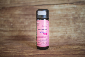 Huile de massage bleue et rose 50 ml 