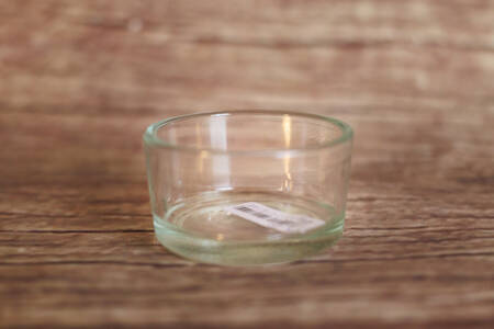 Photophore en verre pour bougies à chauffe plat  